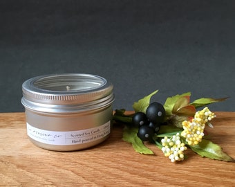 Botanical Tin Candles, Handpoured Mini Soy Candles, Natural Scented Candles, Dried Flower Aromatherapy Candles, Rustic Wedding Favors