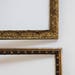 2 Antique Picture Frames, Embossed Gold, Original Finish, One Curvy "Hash Tag" Pattern, One Beaded Pattern, Sturdy & Ready to Use!