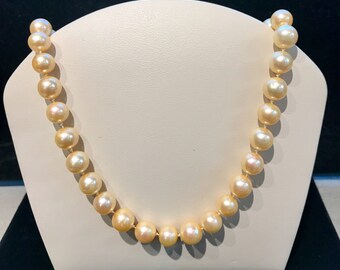 Vintage Yellow Freshwater Pearl Necklace N-FWP-30