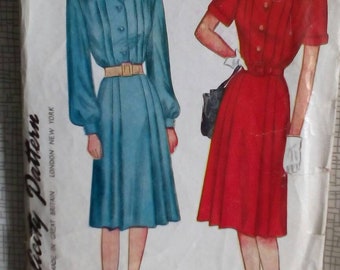 1940s Dress - 34" Bust - Simplicity 1719 - Vintage Sewing Pattern