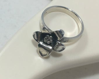 Sterling Flower Ring