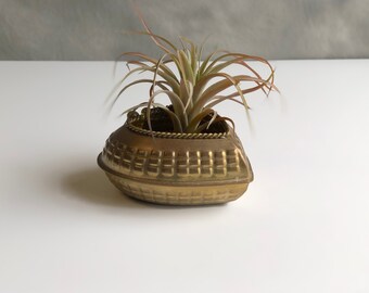 Small Heart Shaped Brass Planter, Brass Heart Planter