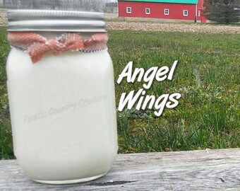 Angel Wings Soy Candle in 16 oz Jar