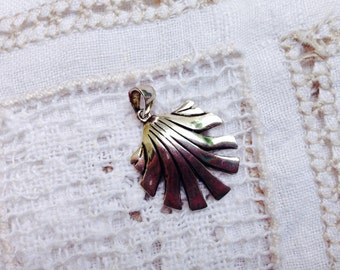 Scallop Shell Pendant in Sterling silver -on the Camino
