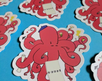 Art the Octopus Vinyl Sticker