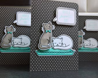 Kitty Birthday Card, Cat Lover Card, Cat Greeting Card, Happy Birthday Card