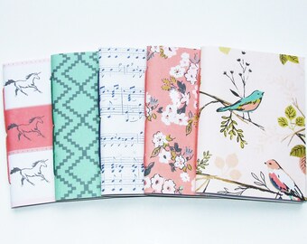 5 Pack Travelers Notebook Refills, Planner Inserts, TN Inserts, Bullet Journals, Ten Sizes, Dot Grid Graph Blank Music Checkbox Lined Paper