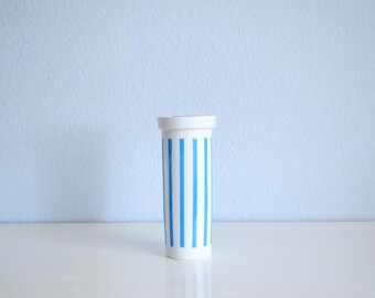 Lagardo Tackett Schmid Porcelain Japan Canister Creamer White and Blue Stripes