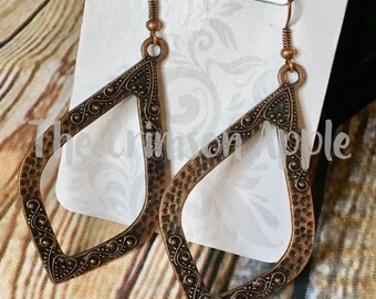Hammered Copper earrings
