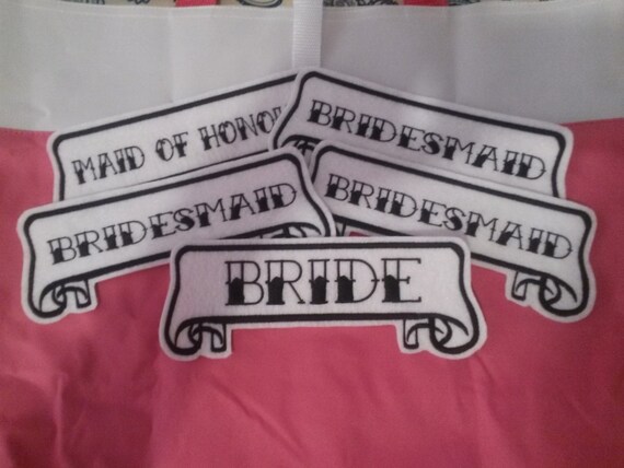 Tattoo Name Patch extra large size for bridal party 5 pc.