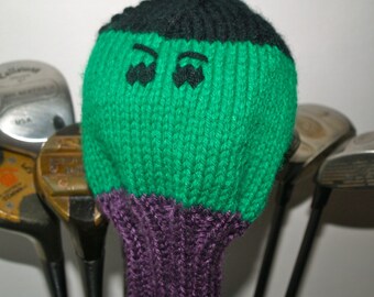 Hulk, Avengers, Superhero, Comic Book, Golf Headcover, Golf Club Cover, Golf Gifts, Driver, Custom, Knit Golf Headcover, Headcovers