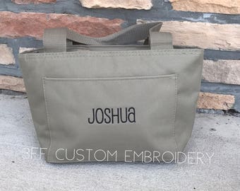 Personalized Name/Monogram Insulated Lunch Tote