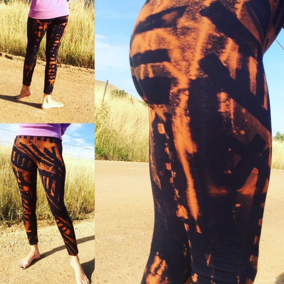 Custom Batikstyle Bleached Yoga Legging