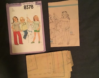 Simplicity 8378 child’s top sewing pattern