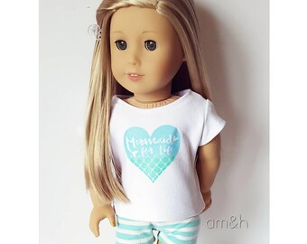 18 inch doll clothes set - mermaid graphic set