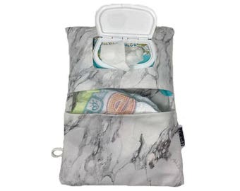 Marble Diaper Clutch by Rilos + MiMi- Ready to Ship- Machine Washable