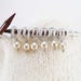 Cream Glass Pearl Stitch Markers set of 6