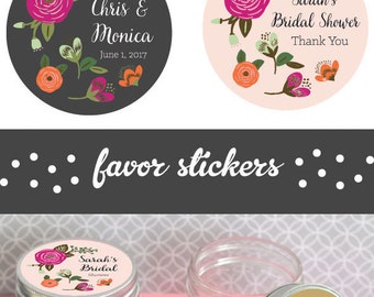 Personalized Mason Jar Stickers - Wedding Favor Labels - Personalized Mason Jar Tags - Personalized Wedding Sticker (EB4007MP-MP) 24| LABELS