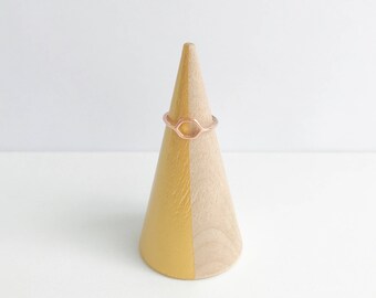 Gold Wood Ring Cone | Ring Holder | Jewelry Holder