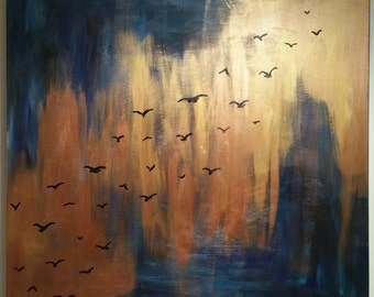 Painting: Birds in flight