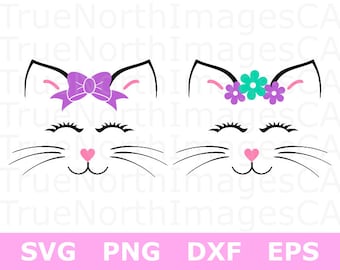 Cat SVG / Cat Head SVG / Cat Face SVG / Cat Clipart / Cat Vector / svg Files for Cricut / Silhouette Files
