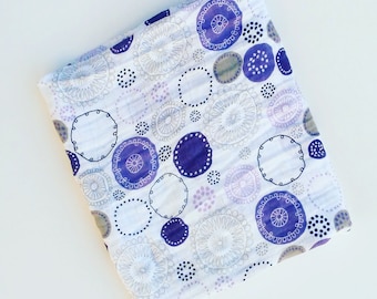 Baby swaddle blanket, purple and gray swaddle, muslin swaddle, summer baby blanket, girl swaddle blanket, gauze, cotton muslin, purple