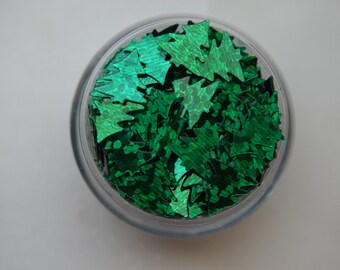 Green Iridescent Christmas Tree Glitters. 5 grams