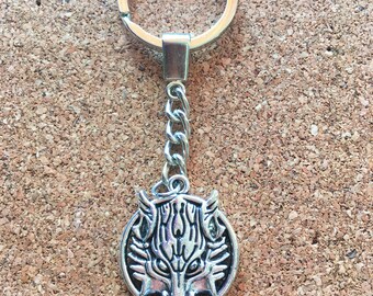 key Wolf final fantasy VII silver antique hook ring