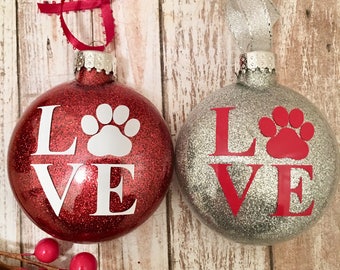 Pet Ornament, Paw Print Ornament, Dog Mom Ornament, Cat Mom Ornament, Rescue Mom Ornament, Dog Ornament, Cat Ornament, Paw Ornament