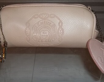 Juicy Couture Small Bag "Princess" Cosmetic Bag Authentic Pink Leather VERY Chic Multi Purpose Bag Free Shipping Envio Gratis