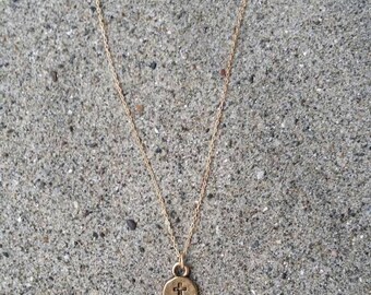 Cross Necklace, Tiny Cross Pendant, Gold Cross, Tiny gold cross, Cross pendant, Gold Cross Necklace