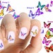 Water Slide Nail Decals, Stickers, Easy Nail Transfers, Exotic Butterflies