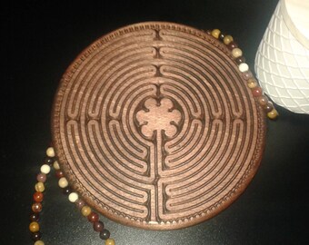 Wood Finger Labyrinth Indian Redwood Medium