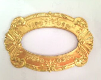 Oval Art Nouveau Brass Pressing