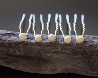 Ivory Freshwater Pearl Hair Pins