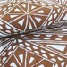 Vintage Hawaiian Textile Yardage - Large Abstract Tribal Print / Brown and White COTTON Yardage / Vintage Dress Fabric / Large Print Yardage
