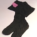Vintage 1940s Black 'Swingtime' Seamed Lisle Stockings - Unworn