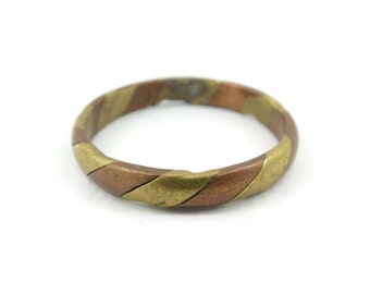 Vintage Brass Copper Band, Ring, Size 12