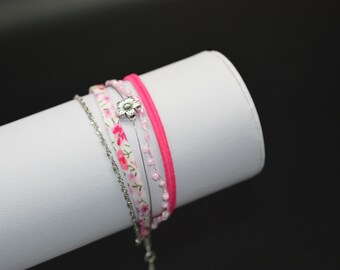 Pink bracelet MULTISTRAND M152