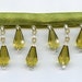 50% Off! Avocado Green Beaded Fringe Trim. Now Only 3.35 a Yard. Over 50 colors available.