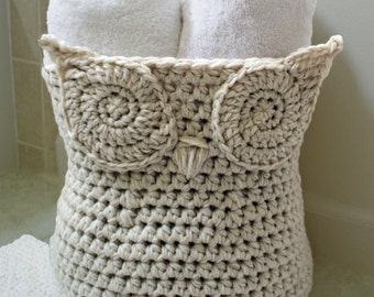 Crochet Pattern-- The Original Owl Basket --Crochet Pattern