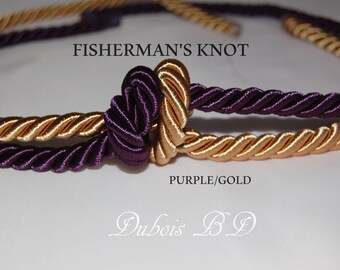 Fisherman's knot Wedding Ceremony, Knot wedding ceremony, two cords, Wedding 3/8" cords