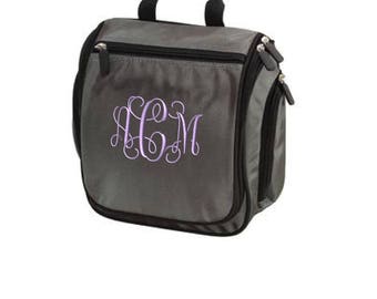 Monogram Personalized Port Authority® Hanging Toiletry Kit. Bridesmaid Gift. Travel Toiletry Bag. Embroidered-BG700