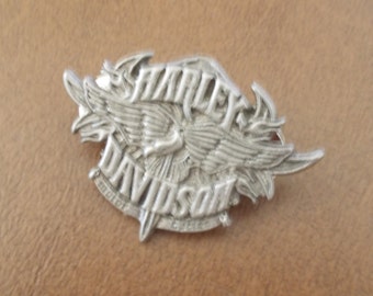 Vintage~Large~Harley Davidson Pin~Harley Jewelry~Biker accessorie~Motorcycle Pin~Genuine Harley~Jacket Vest Pin~Biker Gift~USA