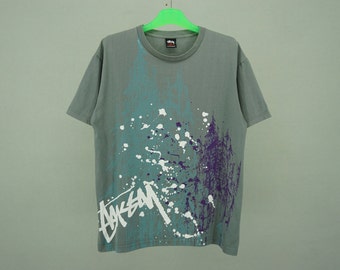 Stussy Shirt Men Size M Stussy Skateboards T Stussy Paints Prints
