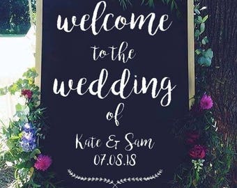 Wedding Welcome Sign - Digital file - Personalised Welcome message