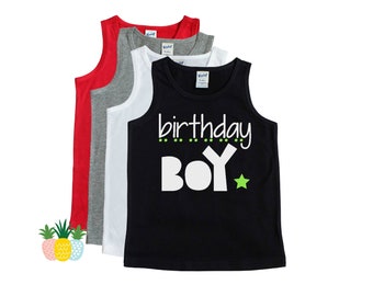 Birthday Boy Shirt - Birthday Party Shirt - Birthday Shirt Boy - Boy's Birthday Tank - 1st Bday Shirt - 2nd Bday Shirt - 3rd Bday Shirt