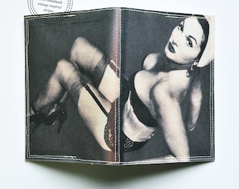 Passport Cover - pin up b/w - vintage