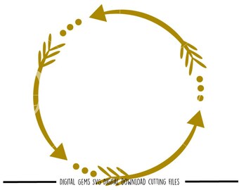 Arrow Circle svg / dxf / eps / png files. Digital download. Compatible with Cricut, Silhouette, SCAL and Scan n cut. Small commercial use ok