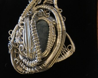 Blue quartz stone, .999 fine sliver and .995 fine silver
